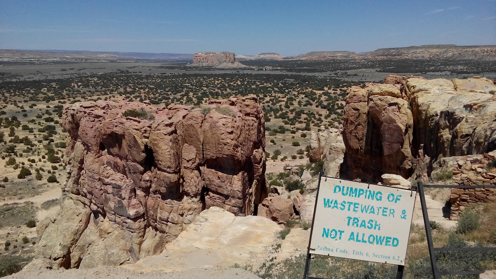 A travel view of Acoma Pueblo, New Mexico