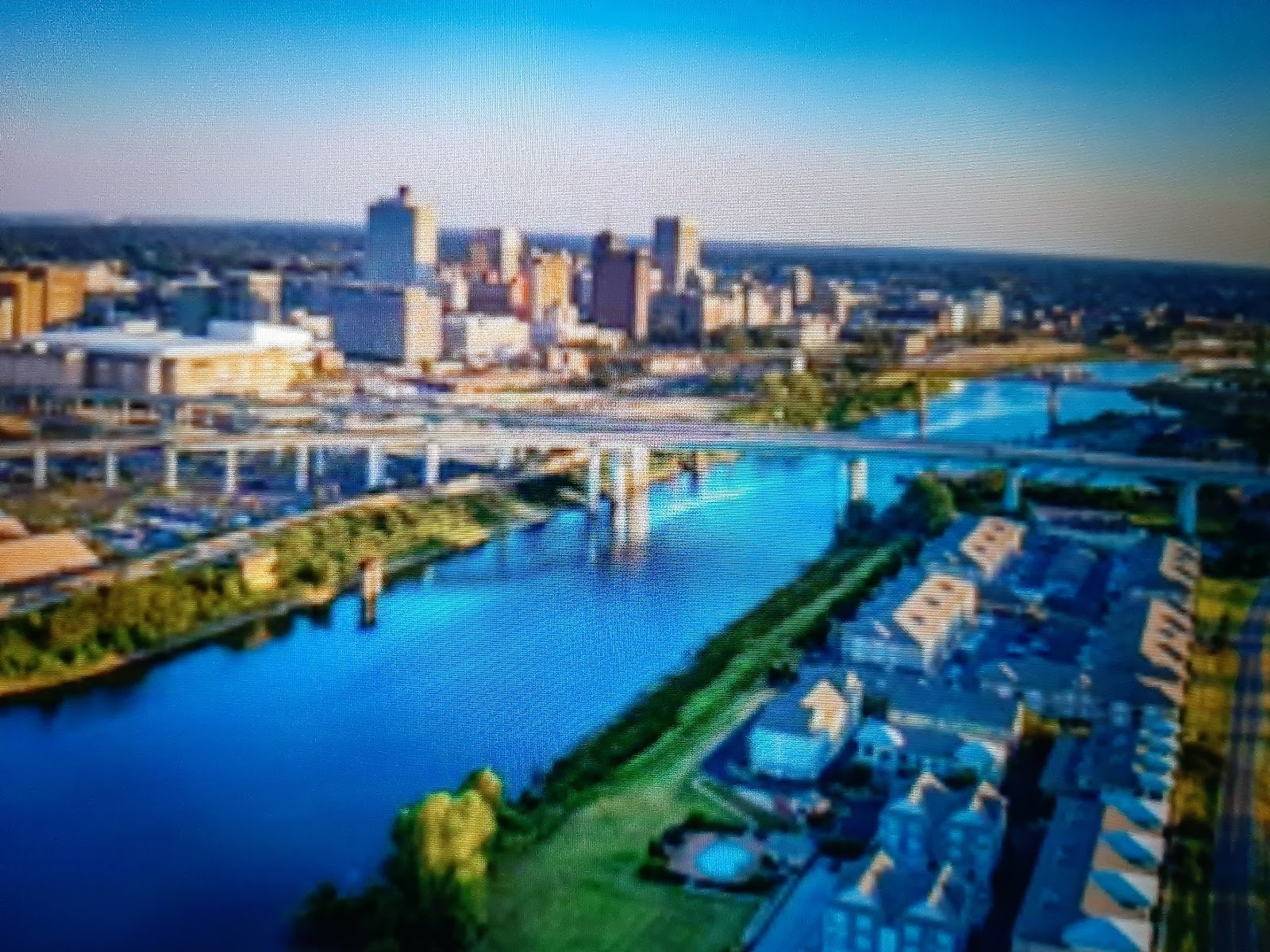 A travel view of Memphis, Tennessee, USA