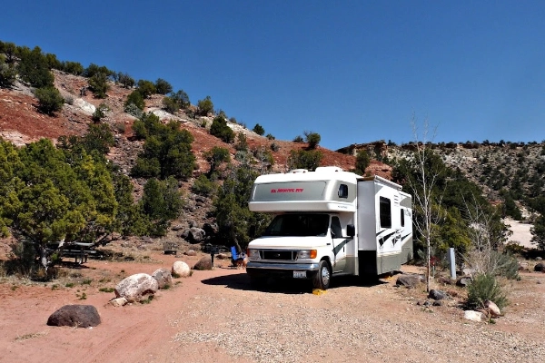 Camping at Escalante Petrified Forest State Park