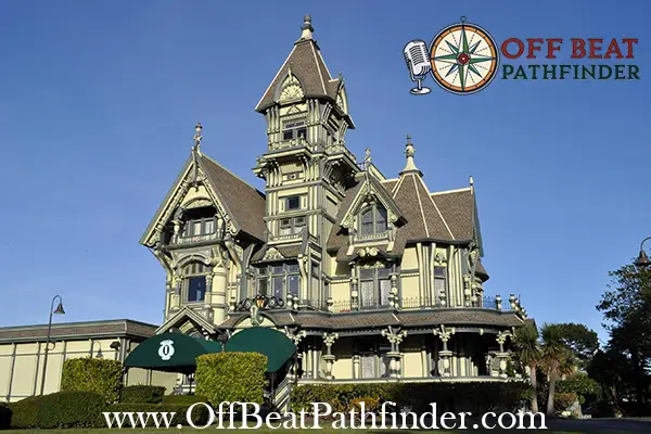 Exterior view of the Carson Mansion in Eureka