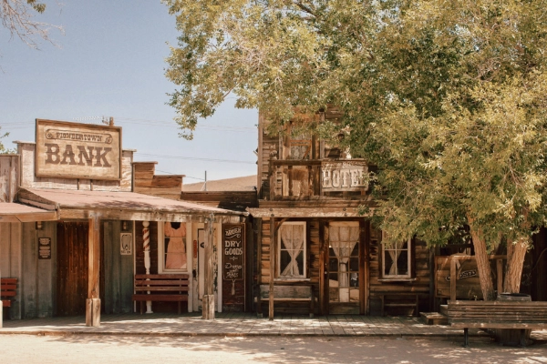 Pioneertown, an old Western movie set near Joshua Tree