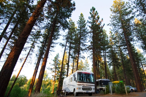 Camping at Spooner Lake, Lake Tahoe Nevada State Park