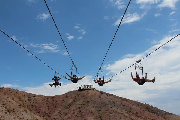 Ziplining at Bootleg Canyon