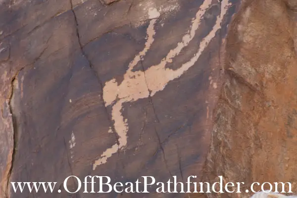 Falling Man Petroglyph site in Gold Butte
