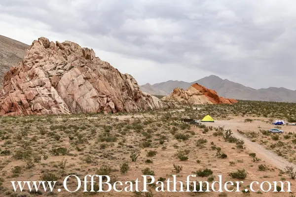 Dispersed camping at Whitney Pocket