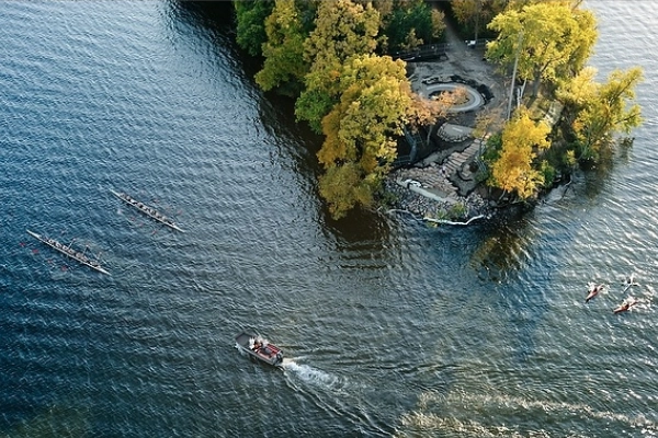 Kayaking on Lake Mendota near Madison