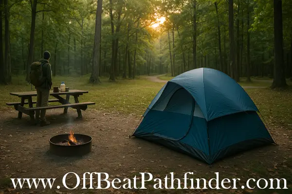 Campsite at Giant City Campground