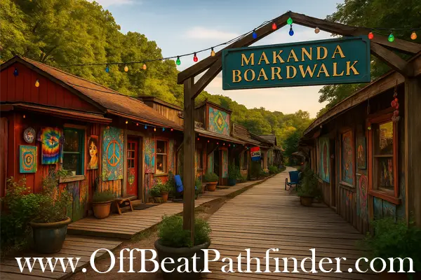 Funky shops along the Makanda Boardwalk