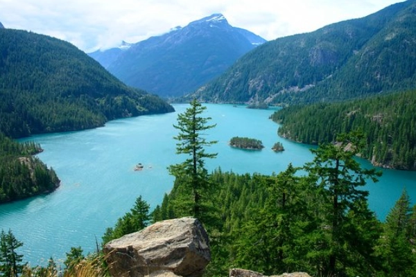 Kayaking on Ross Lake, North Cascades