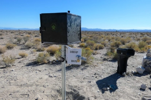 The Black/White Mailbox near Rachel, Nevada