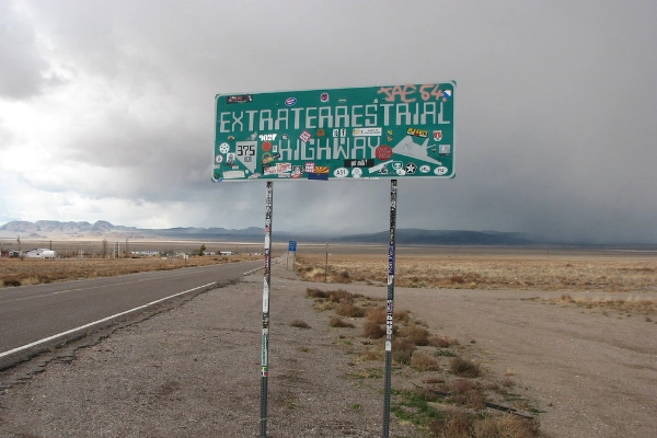 Extraterrestrial Highway Sign near Rachel, Nevada