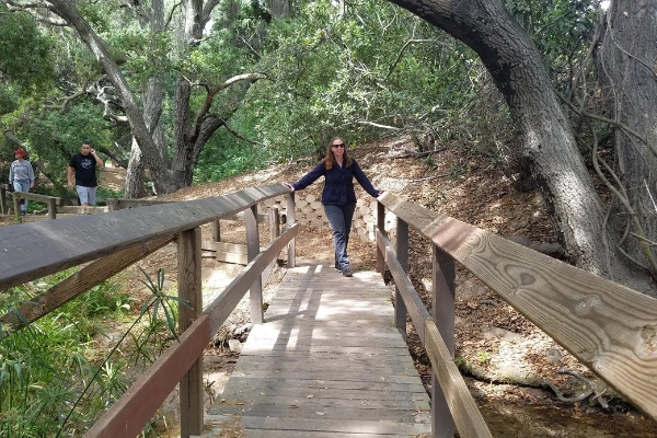 A trail winding through the Oak Canyon Nature Center