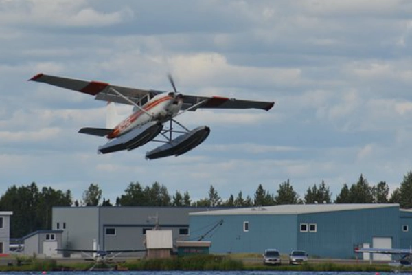 Vintage planes at the Alaska Aviation Museum on Lake Hood
