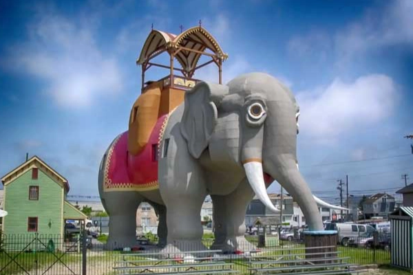 Lucy the Elephant, a 65-foot-tall wooden structure in Margate