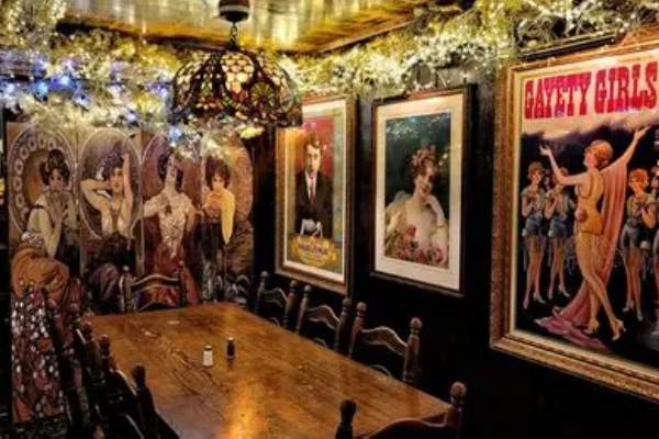 The historic, quirky interior of The Irish Pub