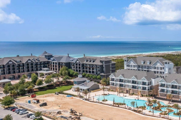 An elegant room at the Henderson Beach Resort