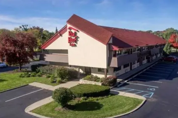 A simple, clean room at a Red Roof Inn