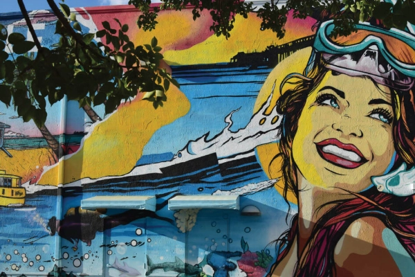 Vibrant street art in the FATVillage arts district