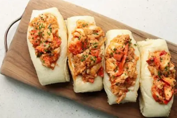 A brown butter lobster roll from Eventide Oyster Co.