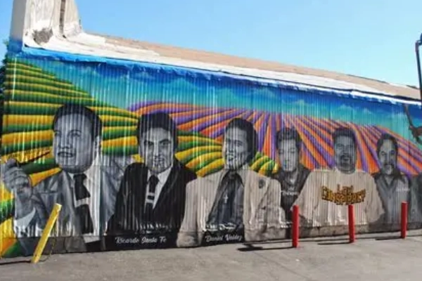 Colorful street art in San Jose's SoFA District