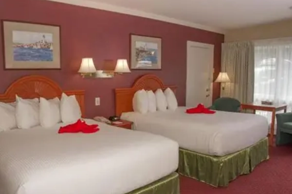 A simple, clean room at the Bar Harbor Motel