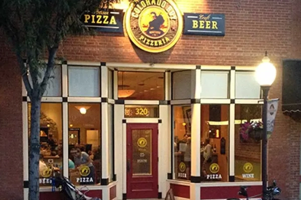 An artisan pizza from Colorado Boy Pizzeria