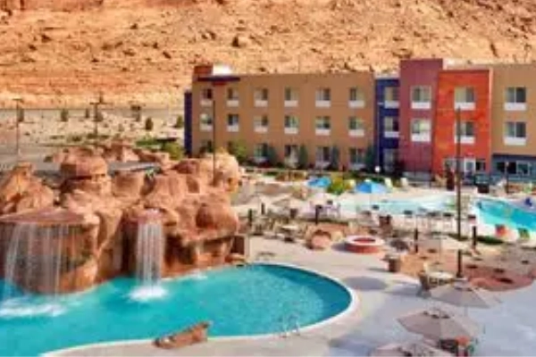 A comfortable motel room in Moab