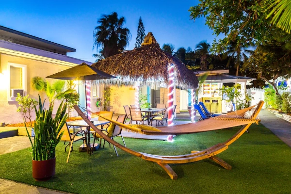 The budget-friendly and colorful Seashell Motel & Hostel