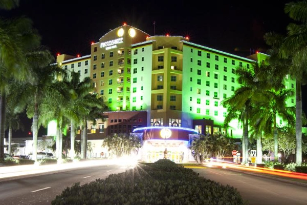 The large and modern Miccosukee Resort & Gaming hotel