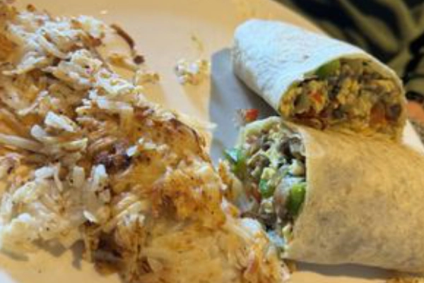 A grab-and-go green chile wrap from the Canyon Village Market Deli