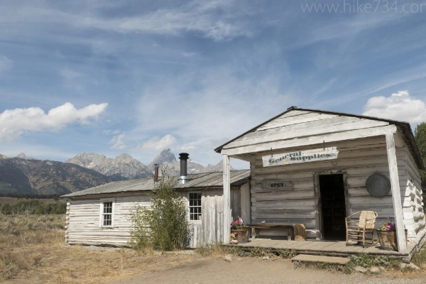 The historic 1890s Ranger Cabin at Menor's Ferry