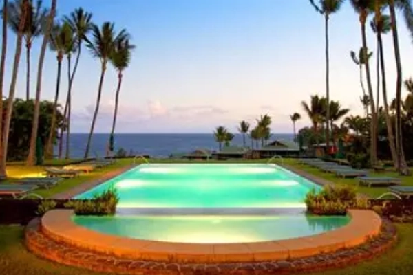A tranquil view of the Hana-Maui Resort property