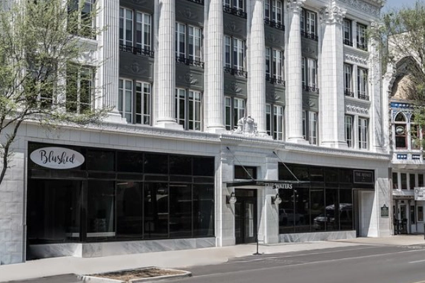 The chic and modern exterior of The Waters Hotel