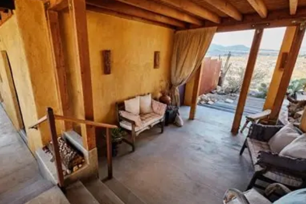A luxurious room at the Sacred Sands boutique desert retreat