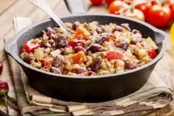 A hearty bowl of caribou chili from Nullagvik Restaurant