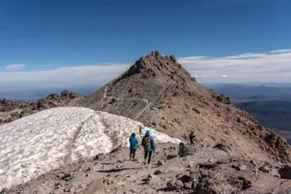 The summit of Lassen Peak, the world's largest plug dome volcano