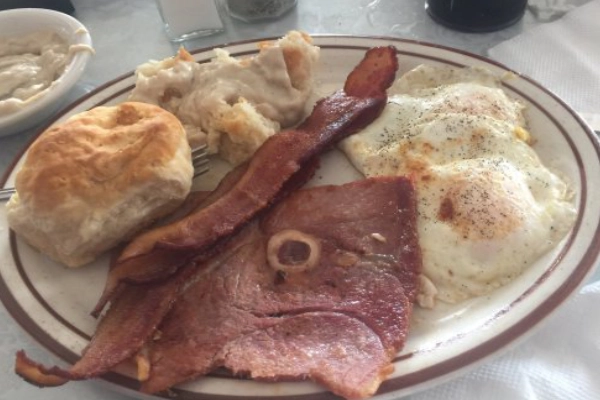 A hearty country-style breakfast from the Watermill Restaurant