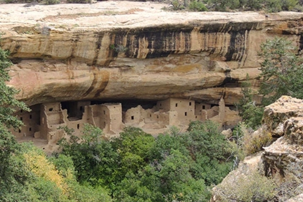 A well-preserved cliff dwelling site accessible via a short hike