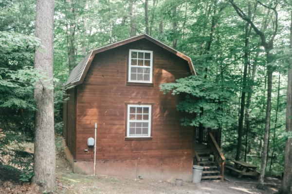 A cozy cabin at the Adventures on the Gorge Resort