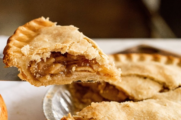 A delicious slice of pie from a charming alpine pastry shop