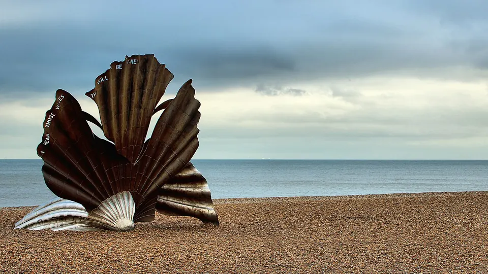 Aldeburgh destination photo: The Scallop -Aldeburgh Beach (22196618105)