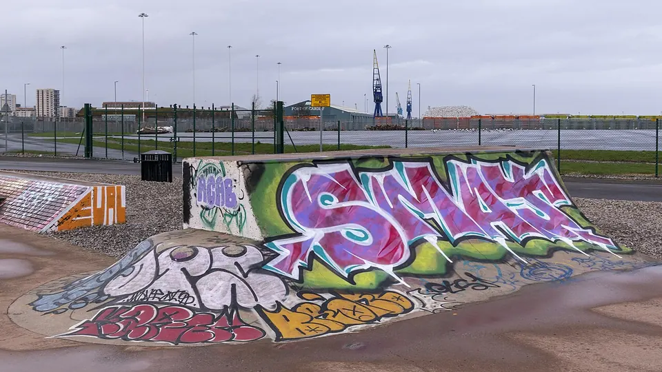 Cardiff destination photo: Cardiff Bay Skate Park, Mar 2023 (4)
