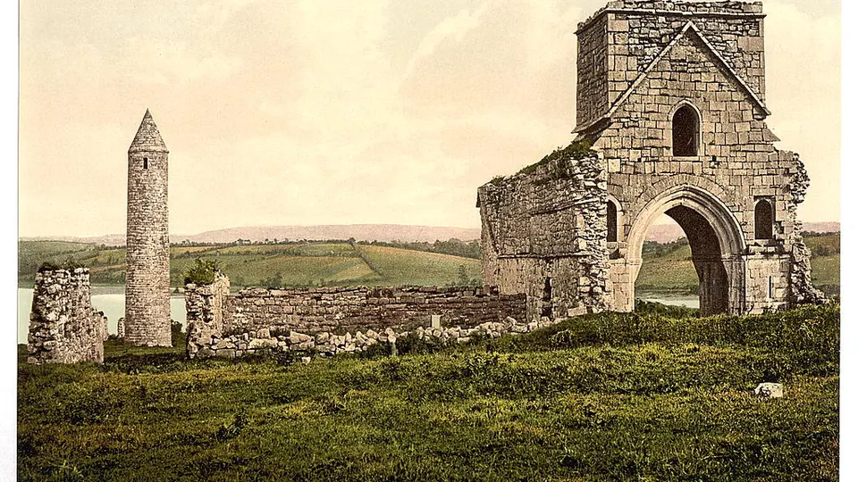 Fermanagh Lakelands and Enniskillen destination photo: Devenish Island ruins, Lough Erne. County Fermanagh, Ireland LOC 4427425416