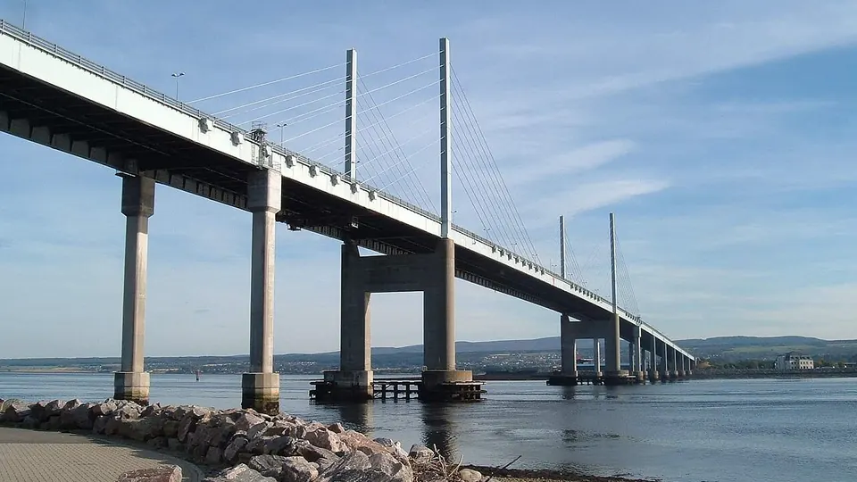 Inverness and the Scottish Highlands destination photo: Kessock Bridge - looking from North Kessock to Inverness - Scotland