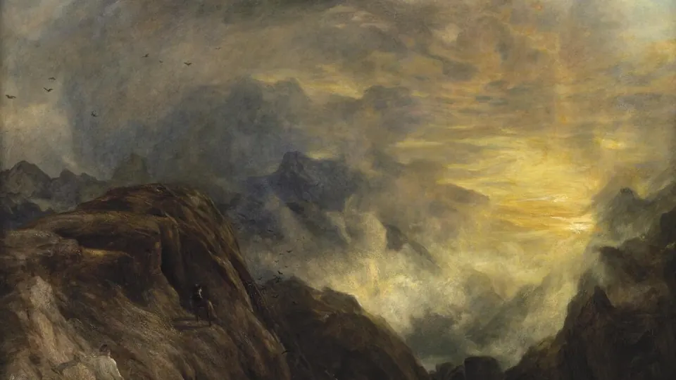 Lake District and Windermere destination photo: Mountain mist, sun rise (Lake District)
