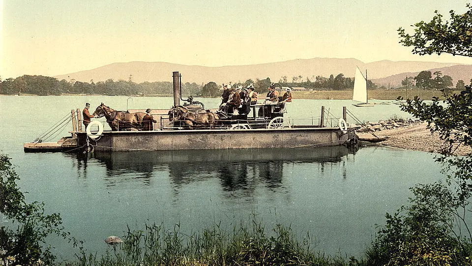 Lake District and Windermere destination photo: Windermere, steam ferry, Lake District, England