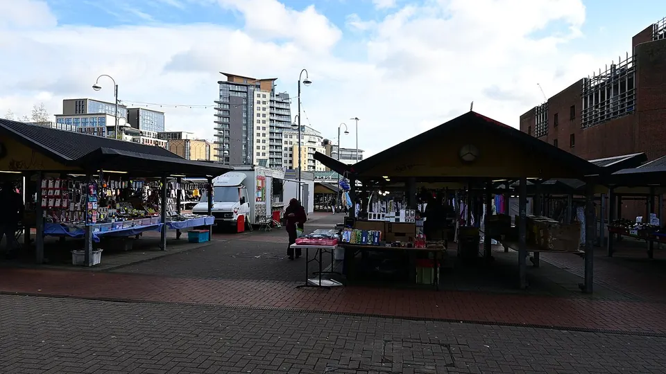 Leeds destination photo: Kirkgate Market, Leeds Exterior 01, Feb24