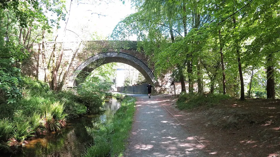 Llangollen destination photo: Bridge near the Source of the Llangollen Canal (river Dee), near the Horseshoe Falls, Llangollen, Cymru (Wales) 10
