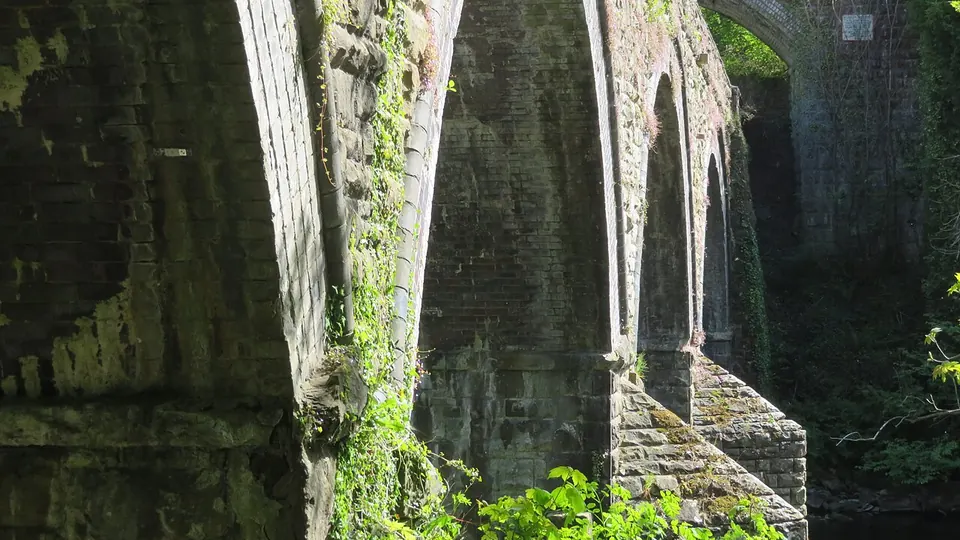 Llangollen destination photo: Bridge near the Source of the Llangollen Canal (river Dee), near the Horseshoe Falls, Llangollen, Cymru (Wales) 13