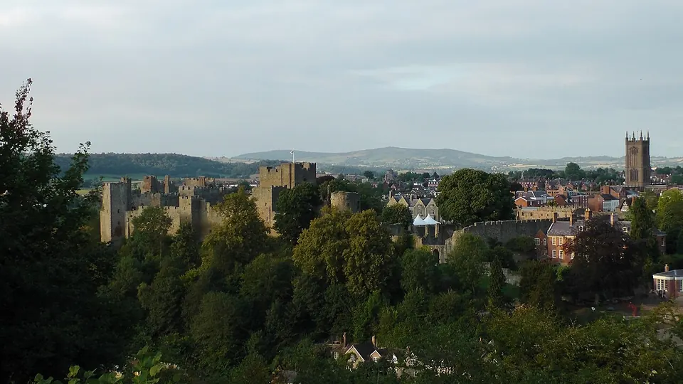 Ludlow destination photo: Ludlow Castle from the hills